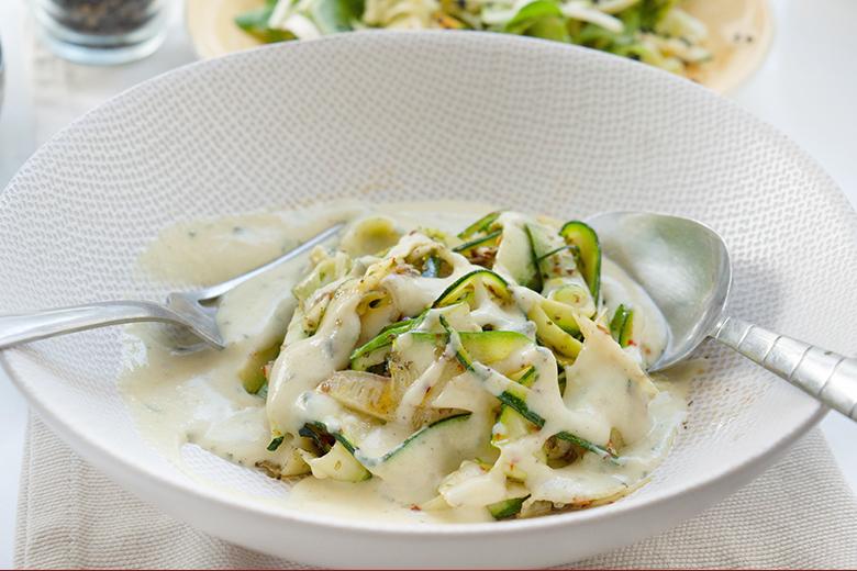 Zucchettinudeln mit Cashewsauce