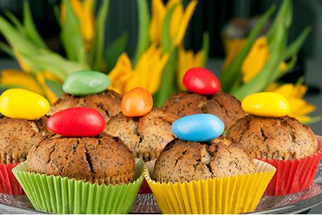 Muffins gefüllt mit Schokoeier