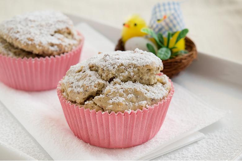 Griessmuffins mit Mandeln