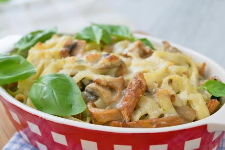 Nudel-Pilz-Gratin