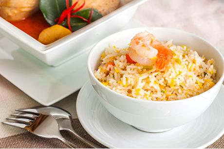 Gambas an Kokosreis