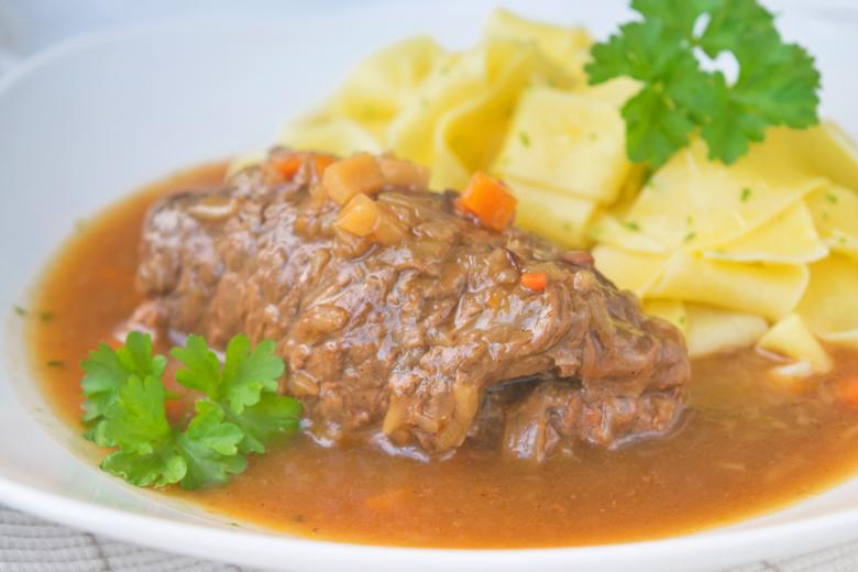 Rindsroulade an Sherrysauce