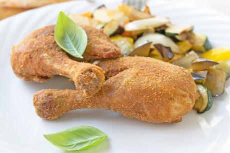 Frittierte Poulet-Schenkel