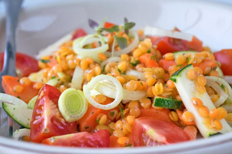 Linsen-Gemüse-Salat