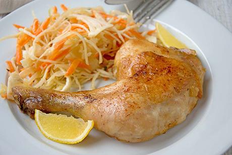 Pouletschenkel mit Zitrone