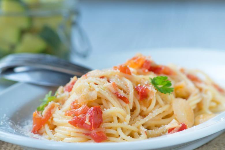Knoblauch-Spaghetti