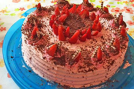 Schnelle Erdbeerquarktorte