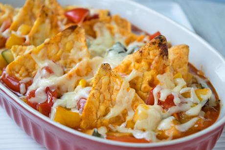 Käseüberbackene Nachos