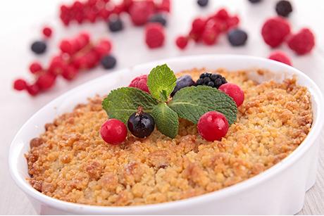 Heidelbeer-Apfel-Crumble