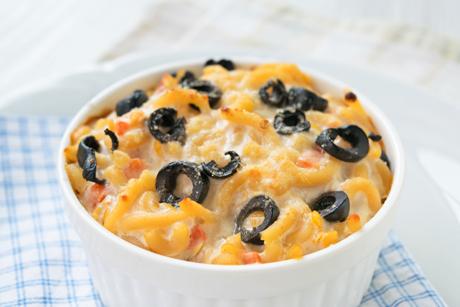 Oliven-Nudel-Gratin