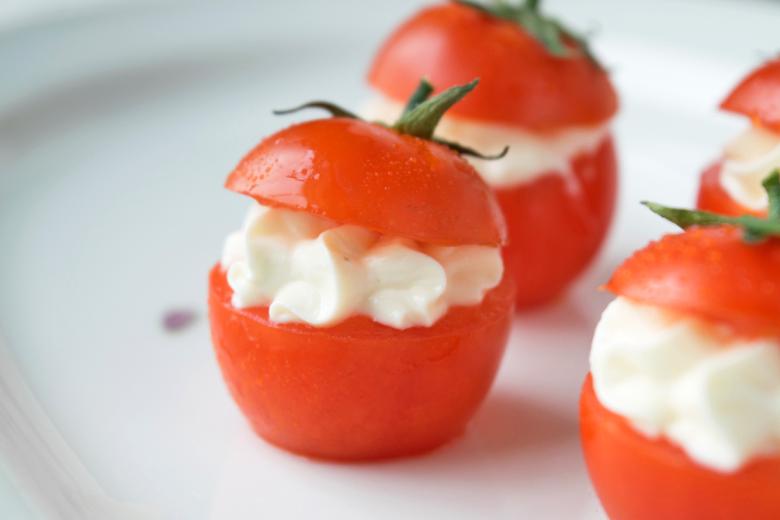 Cherry-Tomaten mit Frischkäse