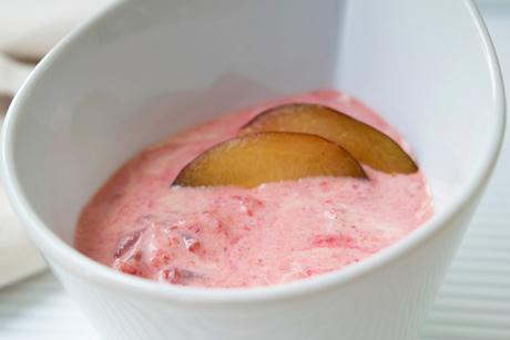 Vanillequark an Zwetschgenkompott