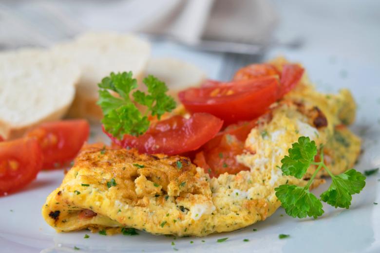 Tomaten-Feta-Omelette