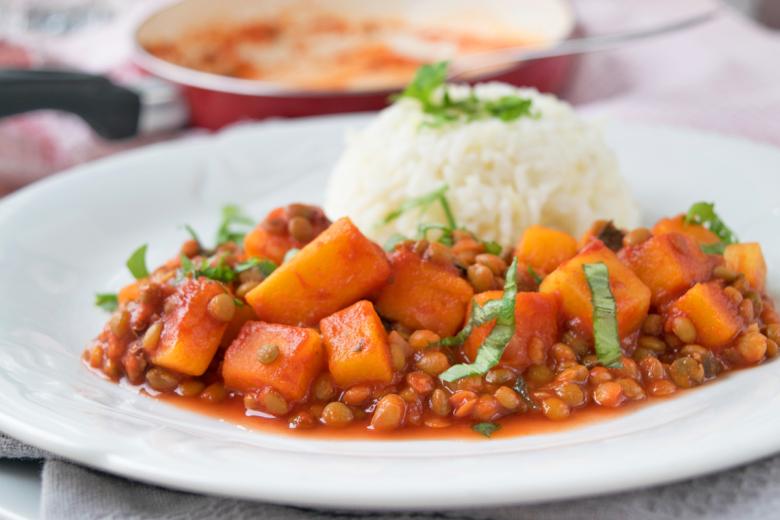 Kürbis-Linsen-Curry