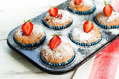 Ricotta-Erdbeer-Muffins