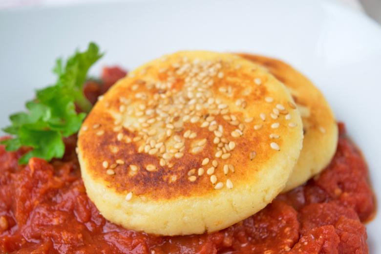 Kartoffel-Sesam-Fladen