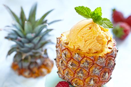 Limetten-Mango-Sorbet