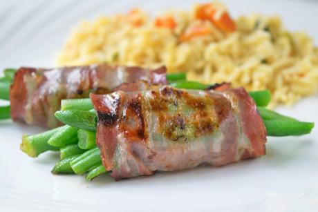Speck-Bohnen-Päckli aus dem Ofen