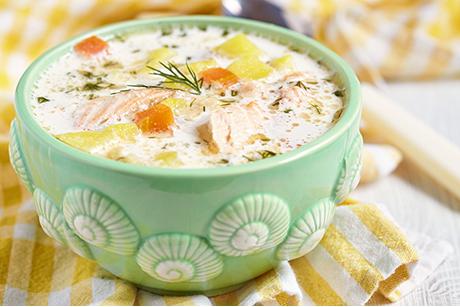 Lachssuppe
