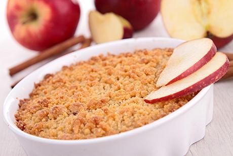 Knuspriges Apfeldessert