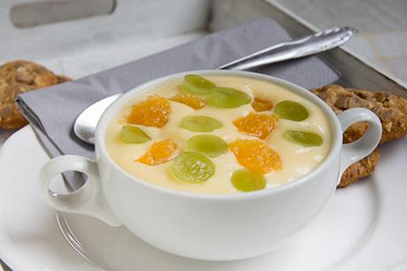 Orangen-Quark mit Trauben