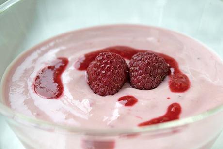 Beschwipste Himbeercreme
