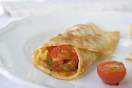 Basilikum-Crepes