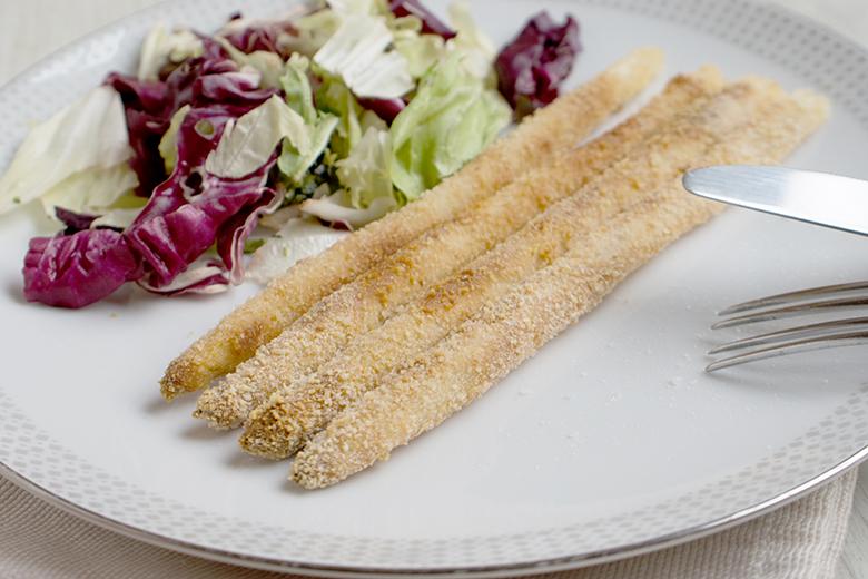 Panierter Spargel