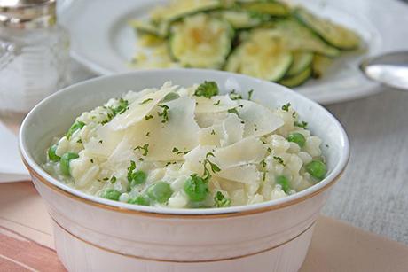Zitronenerbsen-Risotto