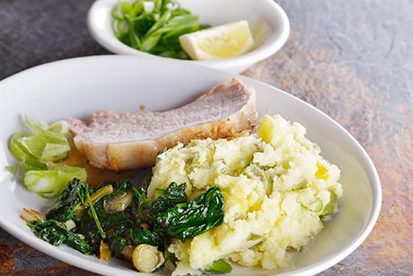 Kartoffelstock mit Pak Choi