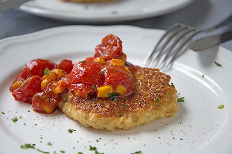 Hirseburger mit Tomaten-Salsa