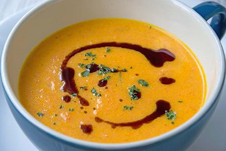 Süsskartoffel-Kürbis-Cremesuppe