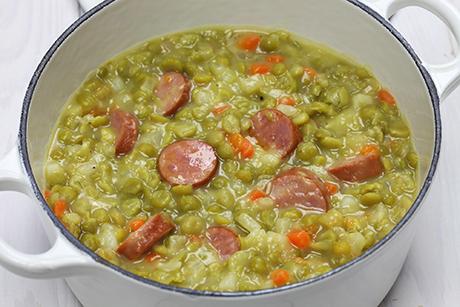 Erbsensuppe mit Gnagi