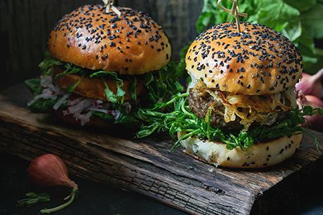 Leckerer Frühlingsburger