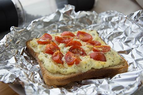 Schnelle Toast-Pizza