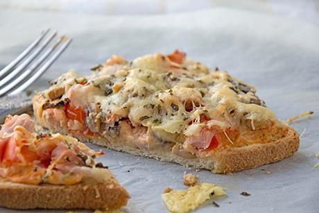 Schnelle Toast-Pizza Prosciutto