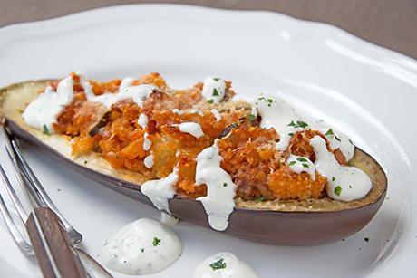 Gefüllte Aubergine