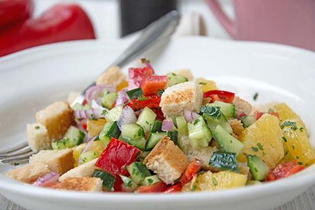 Apfel-Croutons-Salat
