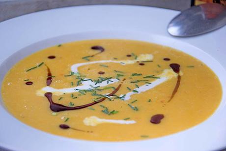Kürbissuppe mit Rahm