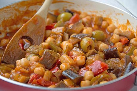 Kichererbsen-Peperoni-Pfanne