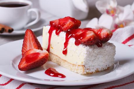 Quarktorte mit Erdbeeren