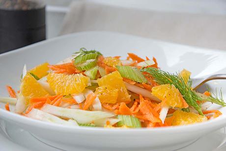 Fenchelsalat an Orangendressing