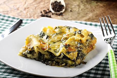 Vegetarische Lasagne mit Spinat