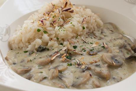 Pilzragout mit Risotto