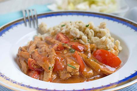 Spätzli mit Geschnetzeltes