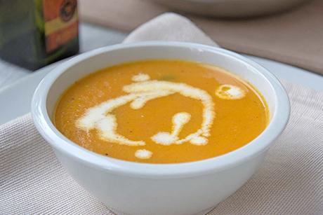 Kürbissuppe mit Rahm