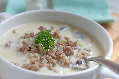 Käsesuppe mit Hack