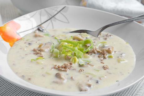 Käsesuppe mit Hack