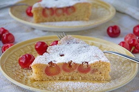 Kirschkuchen mit Pudding
