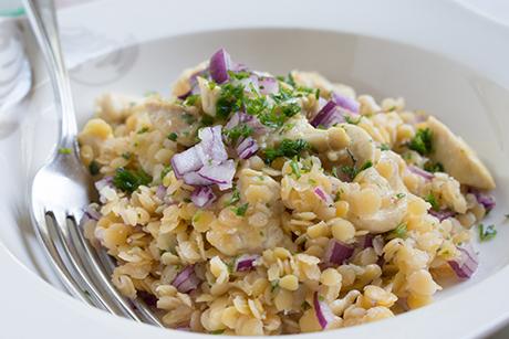 Linsensalat mit Poulet